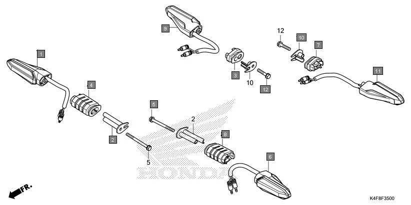 F-35 WINKER assembly diagram for HONDA CB125 Hornet CBF125ZT
