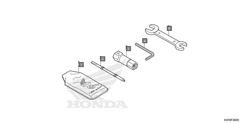 F-48 TOOLS assembly diagram for HONDA CB125 Hornet CBF125ZT