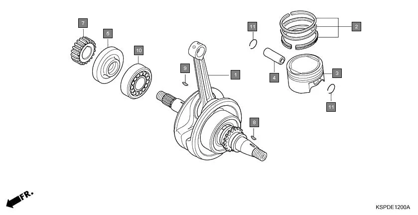E-12 CRANKSHAFT/PISTON