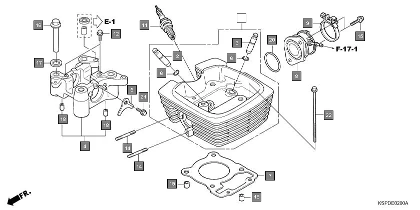 E-2 CYLINDER HEAD(CBF1505/M5/6/M6)