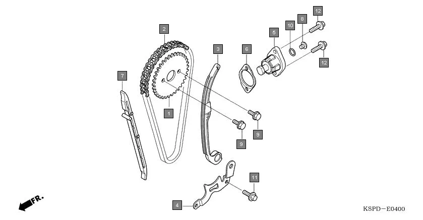 E-4 CAM CHAIN/TENSIONER