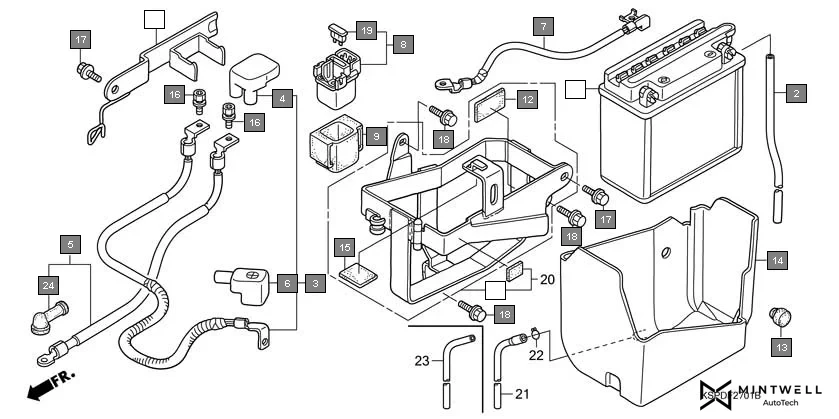 F-27-1 BATTERY(2) diagram showing 50383-GB6-300