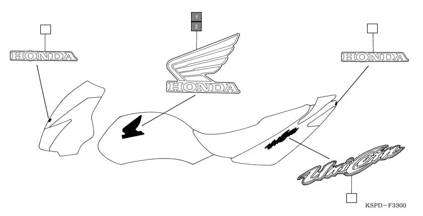F-33 MARK/STRIPE(CBF1505/M5) diagram showing 17506-KSP-900ZD