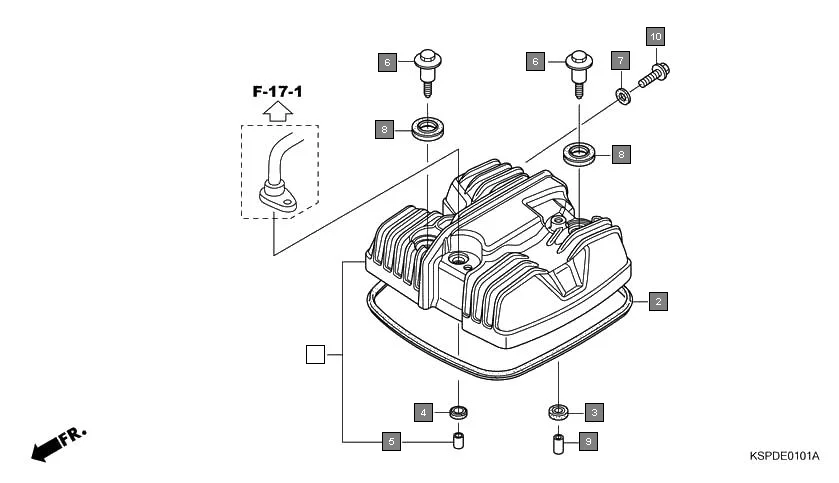 E-1-1 CYLINDER HEAD COVER(CBF1507/M7/M9/MA/MB/MC)