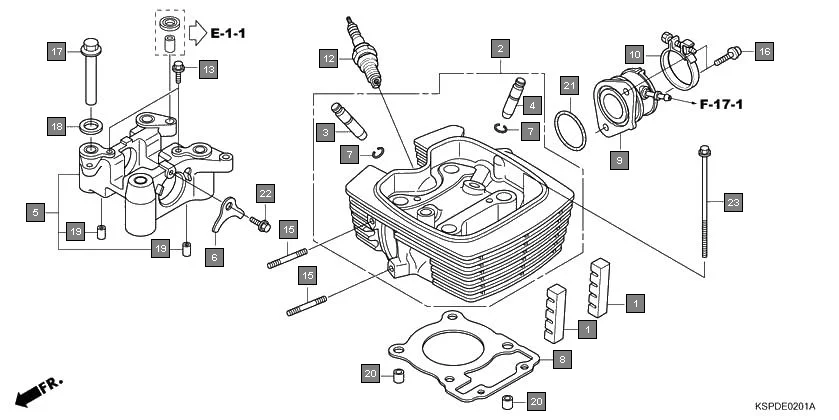 E-2-1 CYLINDER HEAD(CBF1507/M7/M9/MA/MB/MC)