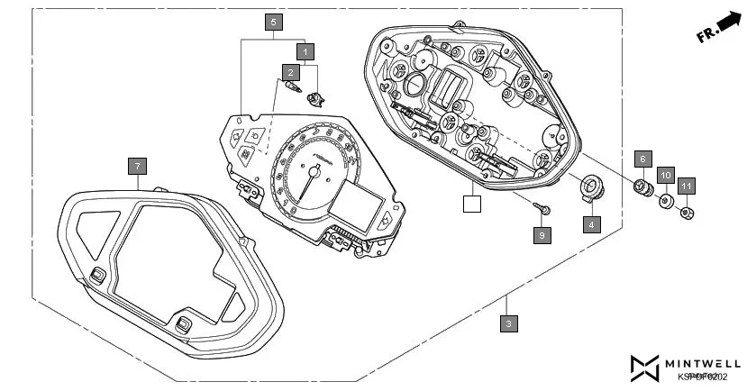 F-2-2 METER(CBF150MB/MC) assembly diagram for HONDA CB Unicorn Dazzler CBF150MC