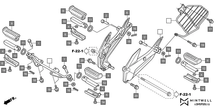 F-20-1 STEP(CBF150MB/MC) diagram showing 50610-KSP-B00