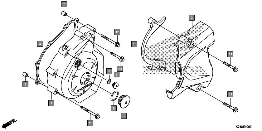 E-10 LEFT CRANKCASE COVER
