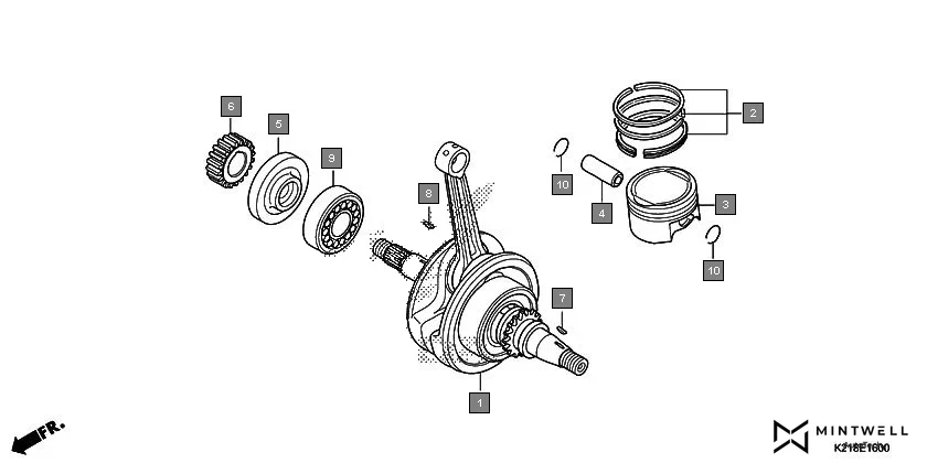 E-16 CRANKSHAFT/PISTON