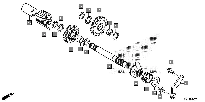 E-20 KICK STARTER SPINDLE