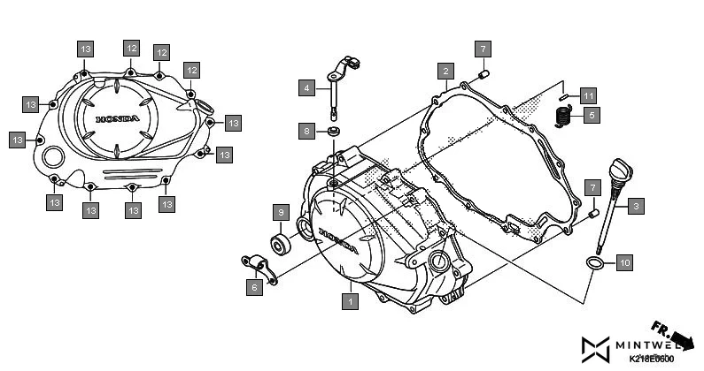 E-6 RIGHT CRANKCASE COVER