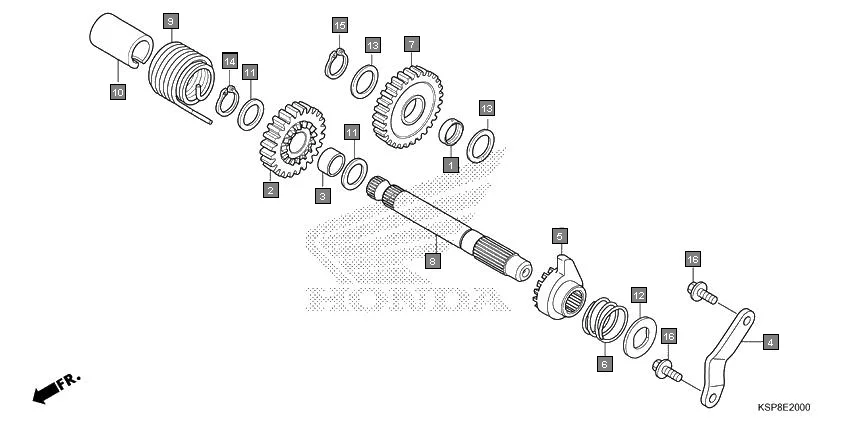 E-20 KICK STARTER SPINDLE