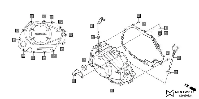 E-6 RIGHT CRANKCASE COVER