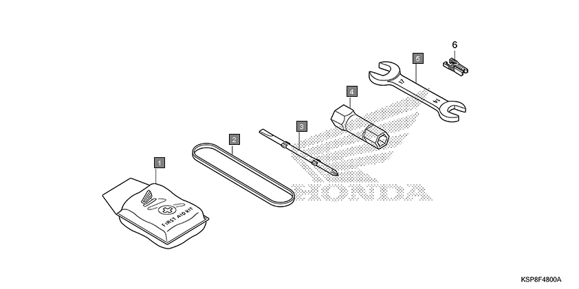 F-48 TOOLS assembly diagram for HONDA CB Unicorn CBF150MH