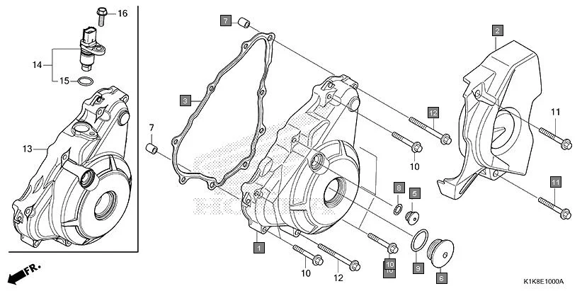 E-10 LEFT CRANKCASE COVER