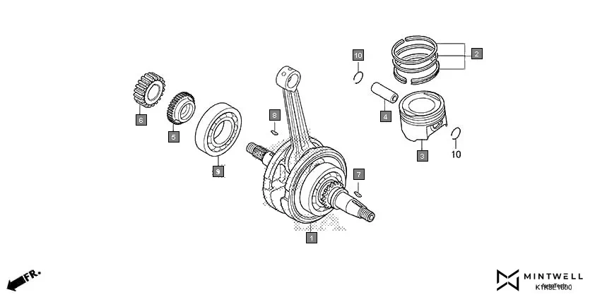 E-16 CRANKSHAFT/PISTON