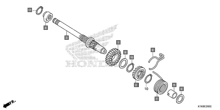 E-20 KICK STARTER SPINDLE