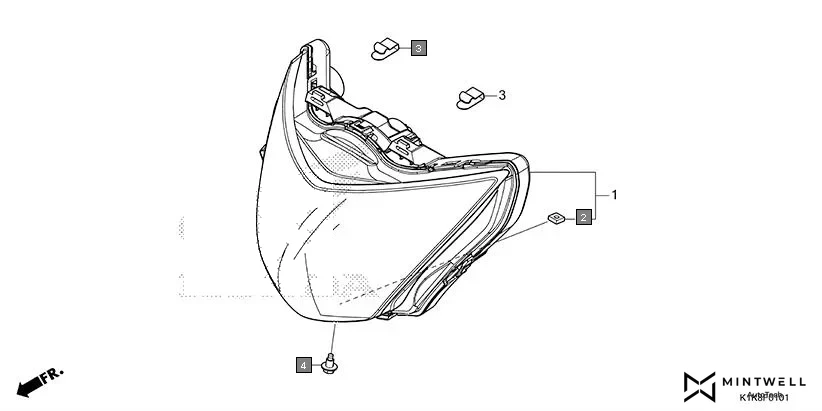 F-1-1 HEADLIGHT(CBF160AS) diagram showing 53209-GAH-000