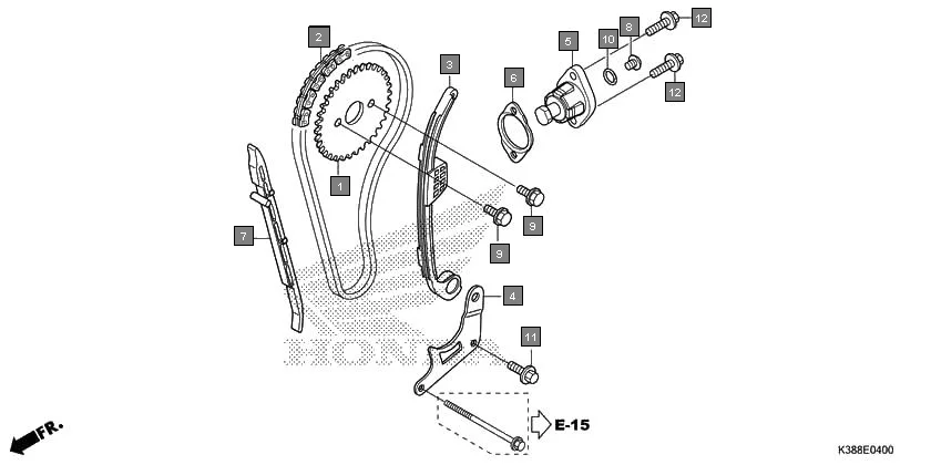 E-4 CAM CHAIN/TENSIONER