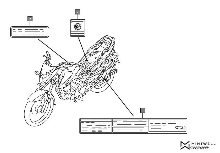 F-49 CAUTION LABEL assembly diagram for HONDA CB Unicorn 160 CBF160H