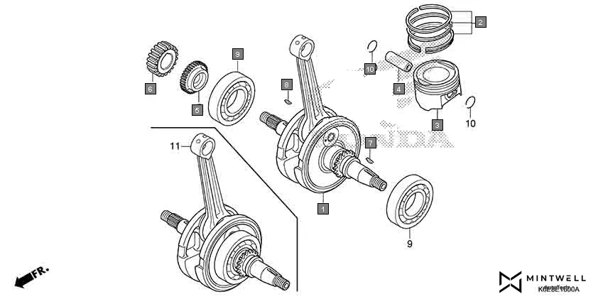 E-16 CRANKSHAFT/PISTON