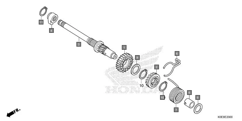 E-20 KICK STARTER SPINDLE