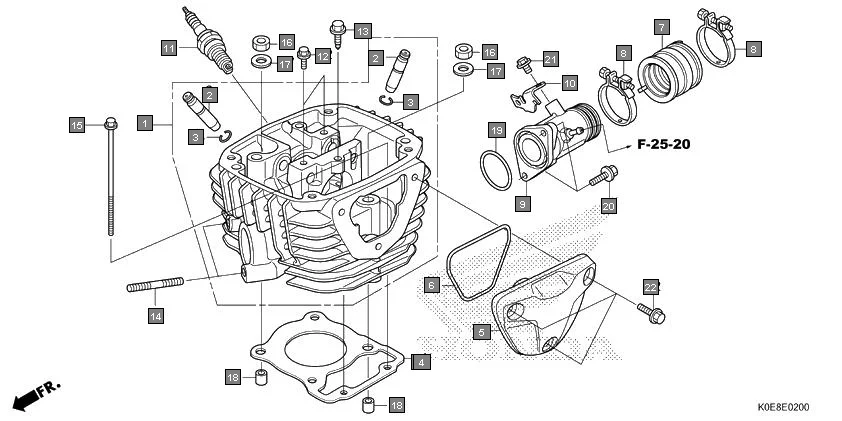 E-2 CYLINDER HEAD