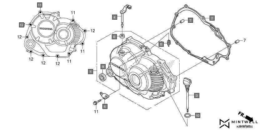 E-6 RIGHT CRANKCASE COVER