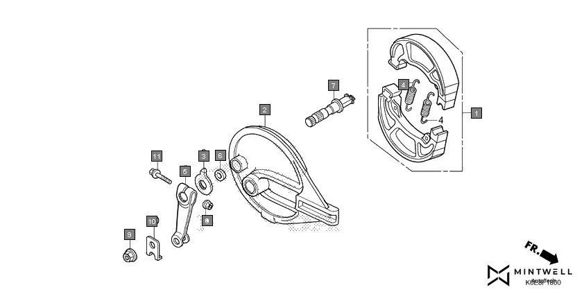 F-18 REAR BRAKE PANEL diagram showing 90302-KST-942