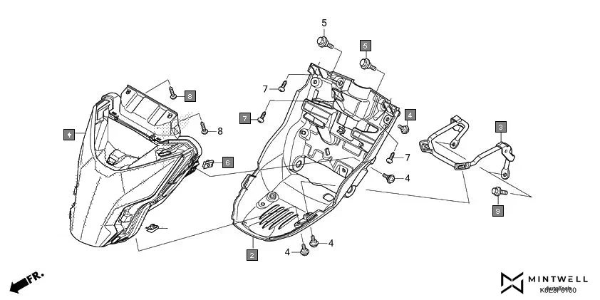 F-1 HEADLIGHT diagram showing 90111-187-000