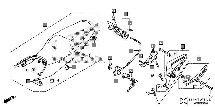 F-23 SEAT/REAR GRIP diagram showing 96001-06012-00