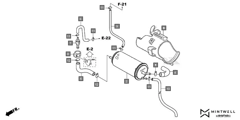 F-26 CANISTER assembly diagram for HONDA XBLADE CBF160FSJ