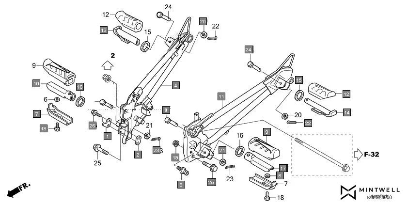 F-30 STEP diagram showing 50801-KSP-900