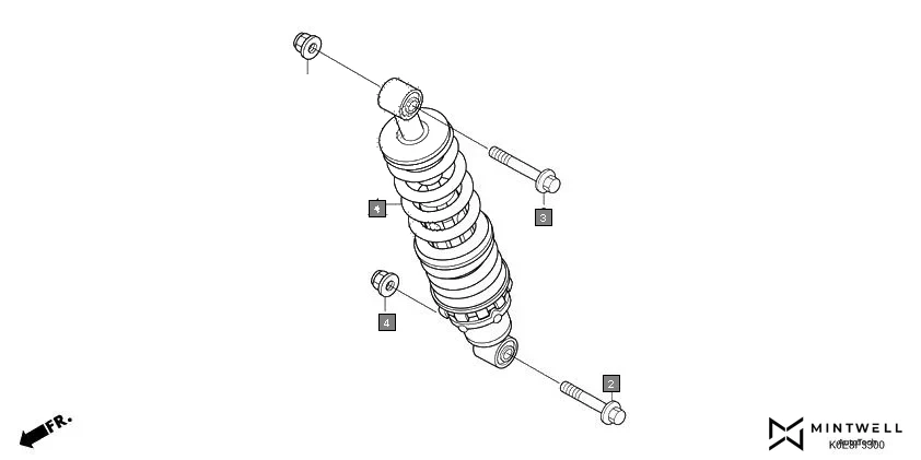 F-33 REAR CUSHION diagram showing 90151-KSP-900