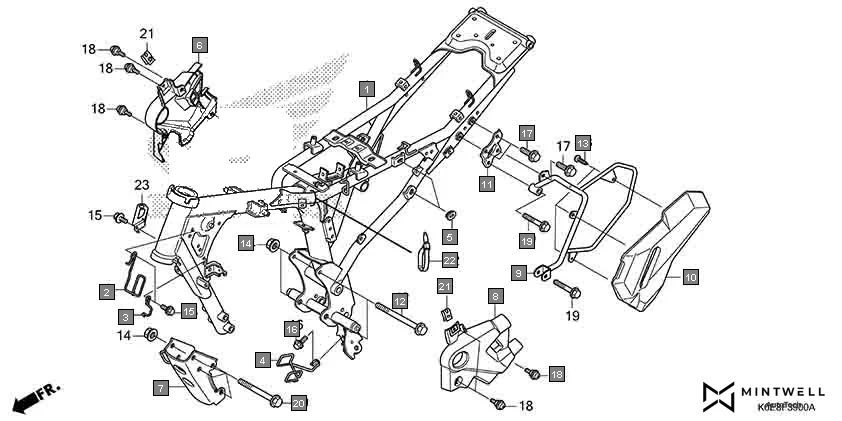 F-39 FRAME BODY diagram showing 95701-06012-07