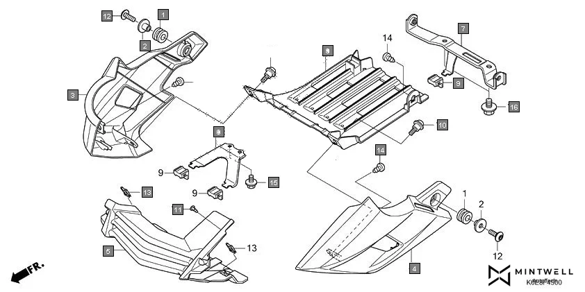 F-45 UNDER COWL diagram showing 93903-25280