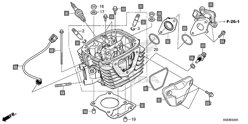 E-2-1 CYLINDER HEAD(CBF160FSM)
