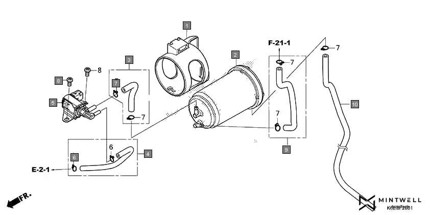F-26-1 CANISTER(CBF160FSM) assembly diagram for HONDA XBLADE CBF160FSM