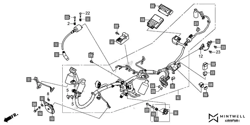 F-38-1 WIRE HARNESS(CBF160FSM) diagram showing 98200-41000