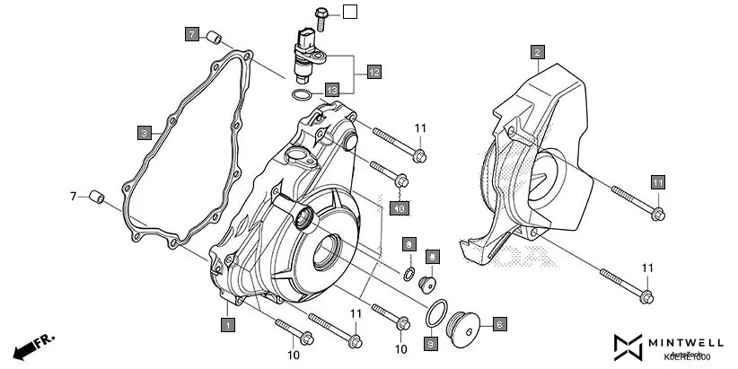 E-10 LEFT CRANKCASE COVER