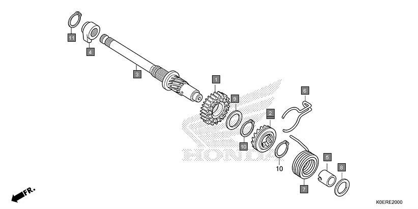 E-20 KICK STARTER SPINDLE