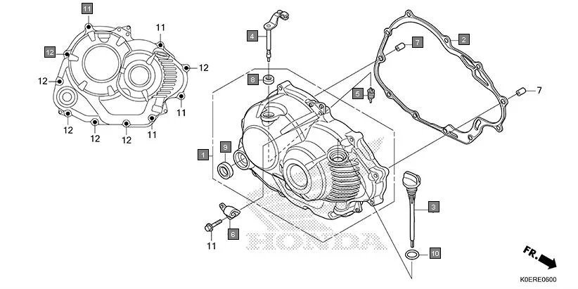 E-6 RIGHT CRANKCASE COVER