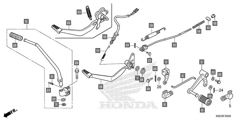 F-29 PEDAL diagram showing 35357-KSP-900