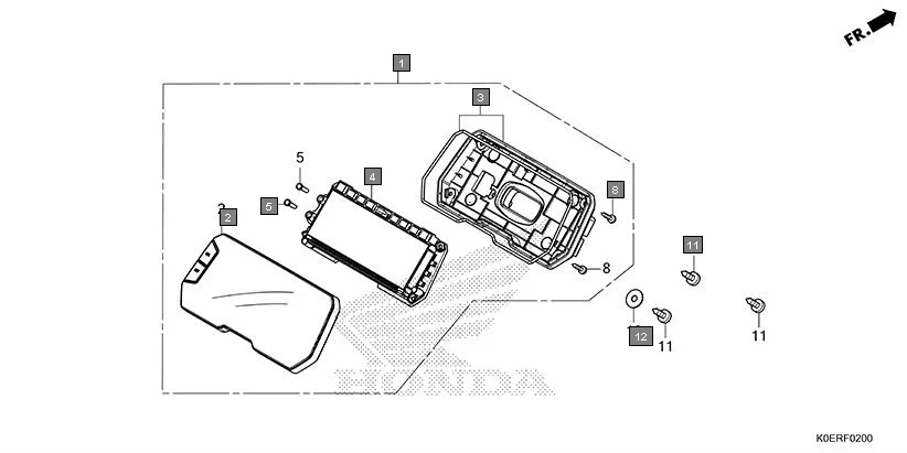 F-2 METER assembly diagram for HONDA SP160 CBF160FSR