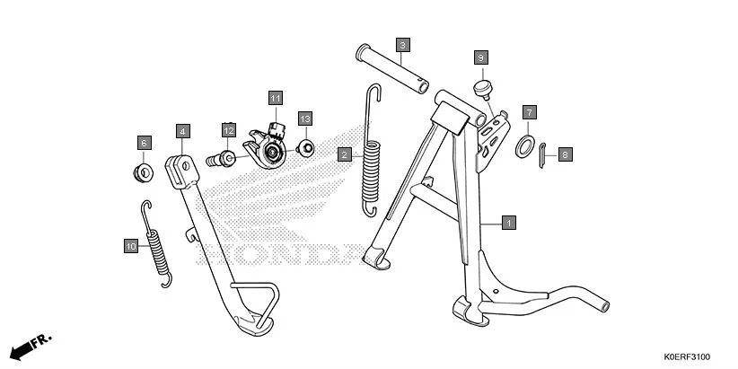 F-31 STAND assembly diagram for HONDA SP160 CBF160FSR