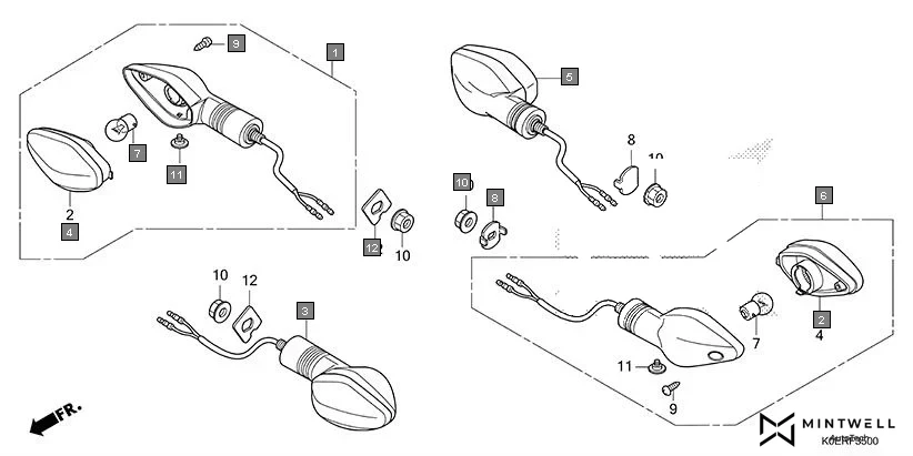 F-35 WINKER assembly diagram for HONDA SP160 CBF160FSR