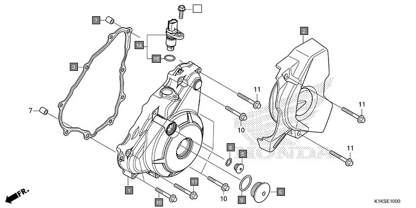 E-10 LEFT CRANKCASE COVER