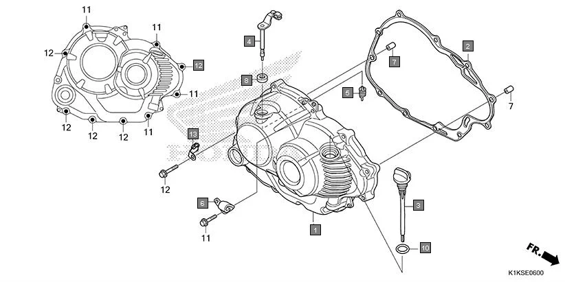 E-6 RIGHT CRANKCASE COVER
