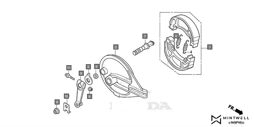 F-18 REAR BRAKE PANEL diagram showing 95701-06035-00