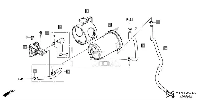 F-26 CANISTER assembly diagram for HONDA SP160 CBF160FSS